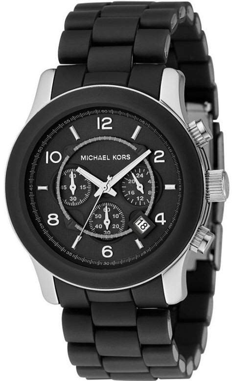 michael kors acrylic watch black|michael kors black chronograph watch.